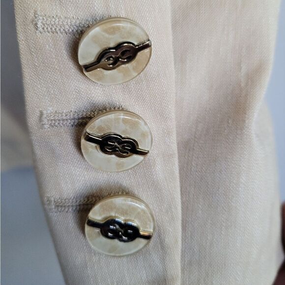 Vintage ESCADA Tan  wool/linen blend Size EU 34/ Small - Picture 9 of 16